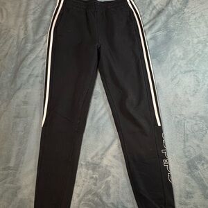 adidas Black Joggers with White Stripes
